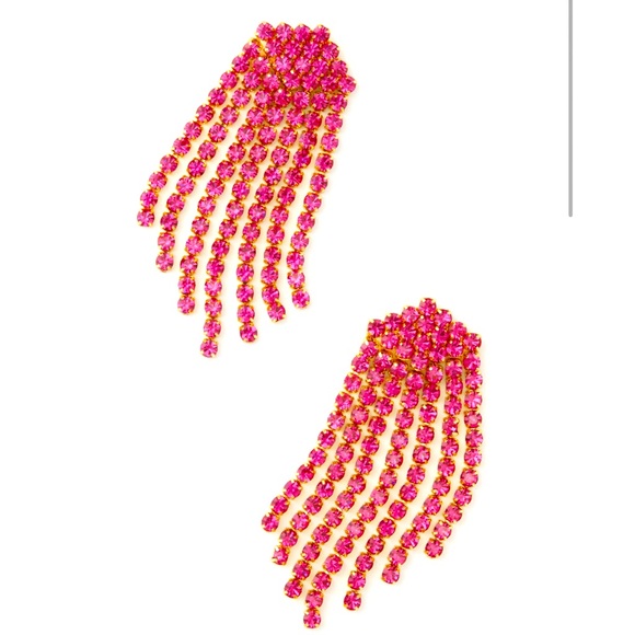 Tuckernuck Crystal Simone Earrings Pink

Size 3”L x 1”W

Brand new- never worn - Picture 2 of 6